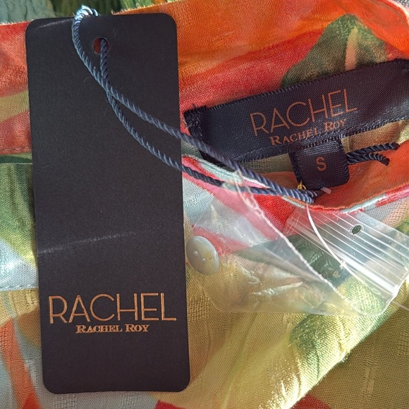 NWT RACHEL Rachel Roy Women’s Small Halter Top Smocked Elastic Waist Sleeveless - Picture 7 of 8